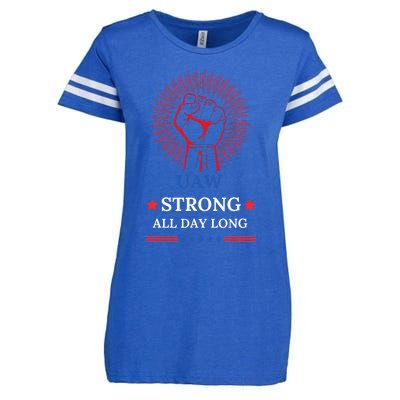 Uaw Strike United Auto Workers Union Uaw Strong Stand Up Uaw Enza Ladies Jersey Football T-Shirt