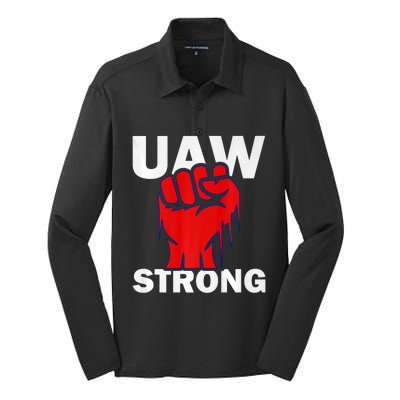 UAW Strong United Auto Workers UAW Proud Silk Touch Performance Long Sleeve Polo