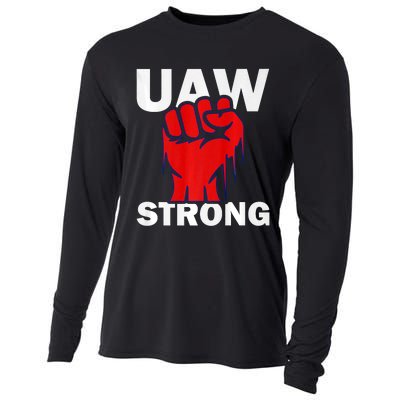 UAW Strong United Auto Workers UAW Proud Cooling Performance Long Sleeve Crew