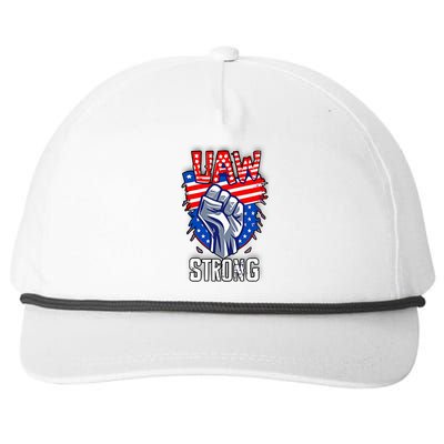 UAW Strong United Auto Workers Strike Union Support Red Snapback Five-Panel Rope Hat