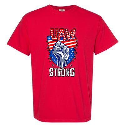 UAW Strong United Auto Workers Strike Union Support Red Garment-Dyed Heavyweight T-Shirt