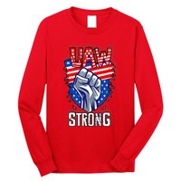 UAW Strong United Auto Workers Strike Union Support Red Long Sleeve Shirt