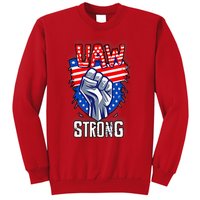 UAW Strong United Auto Workers Strike Union Support Red Sweatshirt