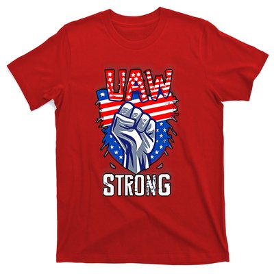 UAW Strong United Auto Workers Strike Union Support Red T-Shirt