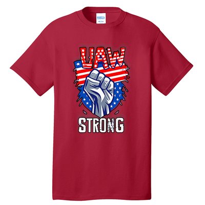 UAW Strong United Auto Workers Strike Union Support Red Tall T-Shirt