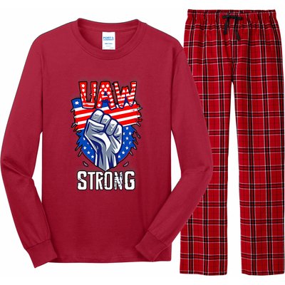 UAW Strong United Auto Workers Strike Union Support Red Long Sleeve Pajama Set