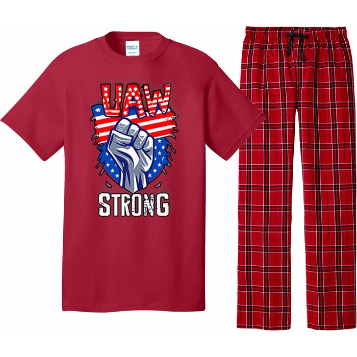 UAW Strong United Auto Workers Strike Union Support Red Pajama Set