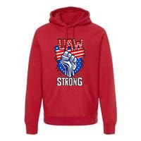 UAW Strong United Auto Workers Strike Union Support Red Premium Hoodie