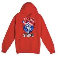 UAW Strong United Auto Workers Strike Union Support Red Premium Pullover Hoodie