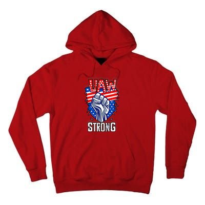 UAW Strong United Auto Workers Strike Union Support Red Tall Hoodie