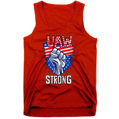 UAW Strong United Auto Workers Strike Union Support Red Tank Top