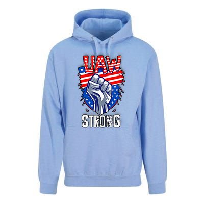 UAW Strong United Auto Workers Strike Union Support Red Unisex Surf Hoodie