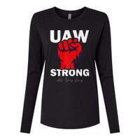 UAW Strong UAW Proud United Auto Workers UAW Strike Womens Cotton Relaxed Long Sleeve T-Shirt