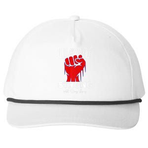 UAW Strong UAW Proud United Auto Workers UAW Strike Snapback Five-Panel Rope Hat