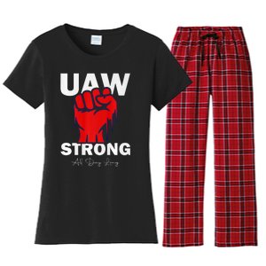 UAW Strong UAW Proud United Auto Workers UAW Strike Women's Flannel Pajama Set