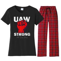 UAW Strong UAW Proud United Auto Workers UAW Strike Women's Flannel Pajama Set