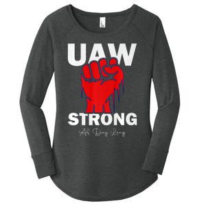 UAW Strong UAW Proud United Auto Workers UAW Strike Women's Perfect Tri Tunic Long Sleeve Shirt