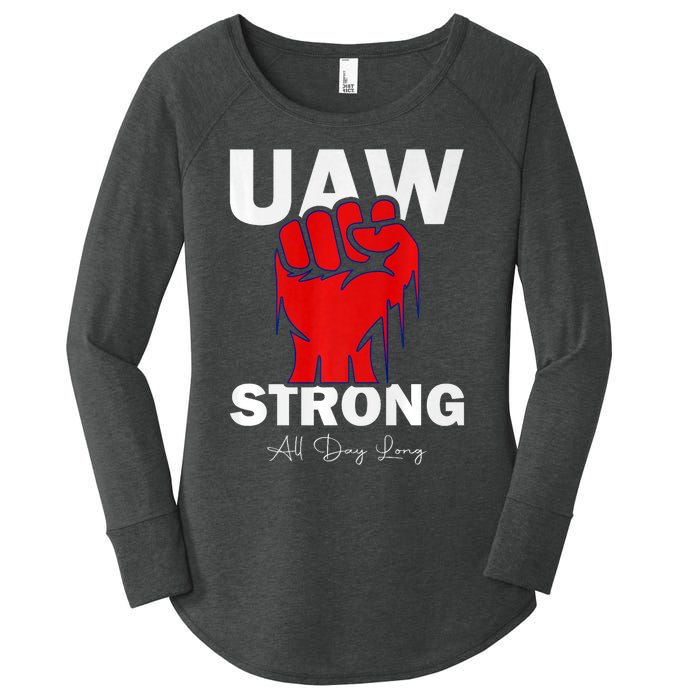 UAW Strong UAW Proud United Auto Workers UAW Strike Women's Perfect Tri Tunic Long Sleeve Shirt