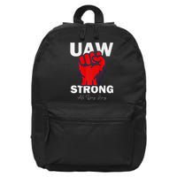 UAW Strong UAW Proud United Auto Workers UAW Strike 16 in Basic Backpack