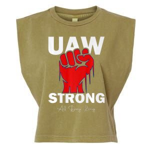 UAW Strong UAW Proud United Auto Workers UAW Strike Garment-Dyed Women's Muscle Tee