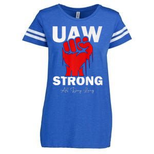 UAW Strong UAW Proud United Auto Workers UAW Strike Enza Ladies Jersey Football T-Shirt