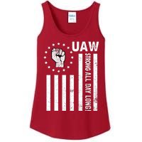 UAW Strong United We Stand Proud Union UAW Red Ladies Essential Tank