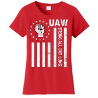 UAW Strong United We Stand Proud Union UAW Red Women's T-Shirt