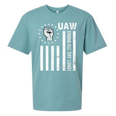 UAW Strong United We Stand Proud Union UAW Red Sueded Cloud Jersey T-Shirt