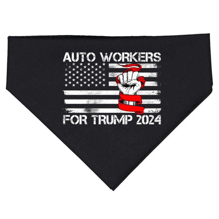 Uaw Strong Uaw Proud Union Pride Auto Workers For Trump USA-Made Doggie Bandana