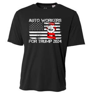 Uaw Strong Uaw Proud Union Pride Auto Workers For Trump Cooling Performance Crew T-Shirt