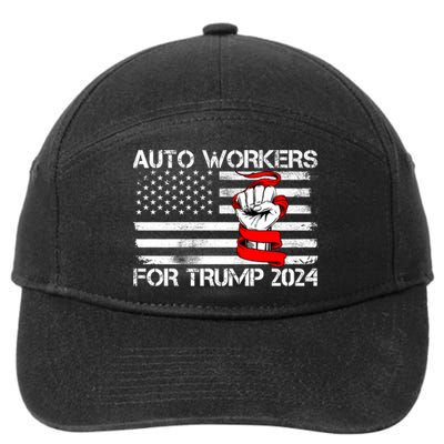 Uaw Strong Uaw Proud Union Pride Auto Workers For Trump 7-Panel Snapback Hat