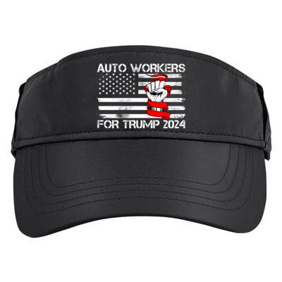 Uaw Strong Uaw Proud Union Pride Auto Workers For Trump Adult Drive Performance Visor