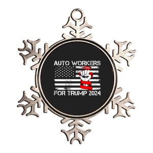 Uaw Strong Uaw Proud Union Pride Auto Workers For Trump Metallic Star Ornament