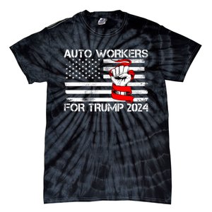 Uaw Strong Uaw Proud Union Pride Auto Workers For Trump Tie-Dye T-Shirt