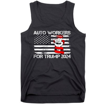 Uaw Strong Uaw Proud Union Pride Auto Workers For Trump Tank Top