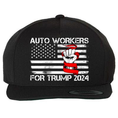 Uaw Strong Uaw Proud Union Pride Auto Workers For Trump Wool Snapback Cap