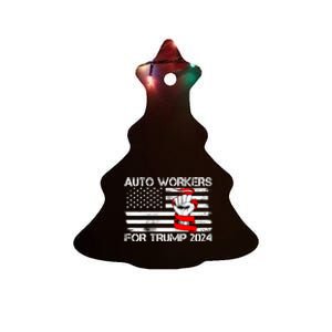 Uaw Strong Uaw Proud Union Pride Auto Workers For Trump Ceramic Tree Ornament