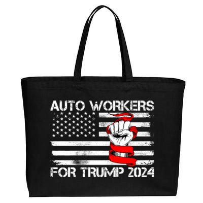 Uaw Strong Uaw Proud Union Pride Auto Workers For Trump Cotton Canvas Jumbo Tote