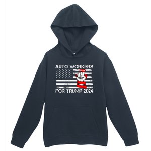 Uaw Strong Uaw Proud Union Pride Auto Workers For Trump Urban Pullover Hoodie