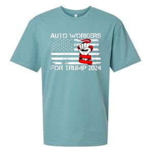 Uaw Strong Uaw Proud Union Pride Auto Workers For Trump Sueded Cloud Jersey T-Shirt