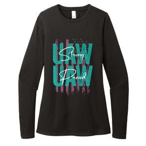 UAW Strong UAW Proud Union Pride UAW Laborer Worker Womens CVC Long Sleeve Shirt