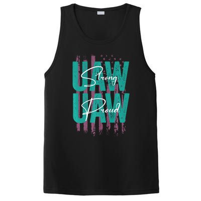 UAW Strong UAW Proud Union Pride UAW Laborer Worker PosiCharge Competitor Tank