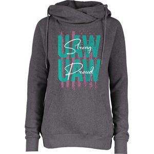 UAW Strong UAW Proud Union Pride UAW Laborer Worker Womens Funnel Neck Pullover Hood