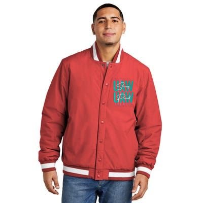 UAW Strong UAW Proud Union Pride UAW Laborer Worker Insulated Varsity Jacket