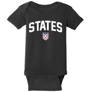 States United USA Soccer Flag American Flag Football Jersey Baby Bodysuit