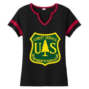 United States Us Forest Service Departt Of Agriculture Ladies Halftime Notch Neck Tee