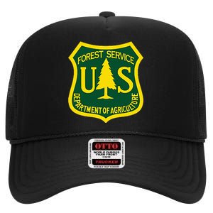 United States Us Forest Service Departt Of Agriculture High Crown Mesh Back Trucker Hat