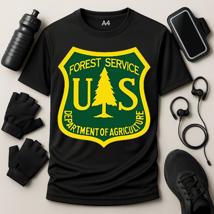 United States Us Forest Service Departt Of Agriculture Cooling Performance Crew T-Shirt