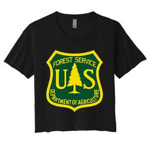 United States Us Forest Service Departt Of Agriculture Women's Crop Top Tee