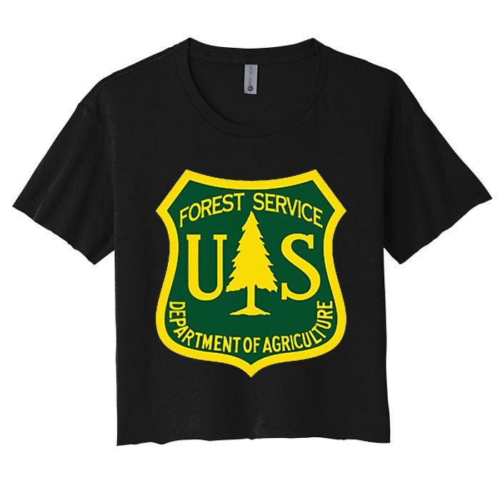 United States Us Forest Service Departt Of Agriculture Women's Crop Top Tee